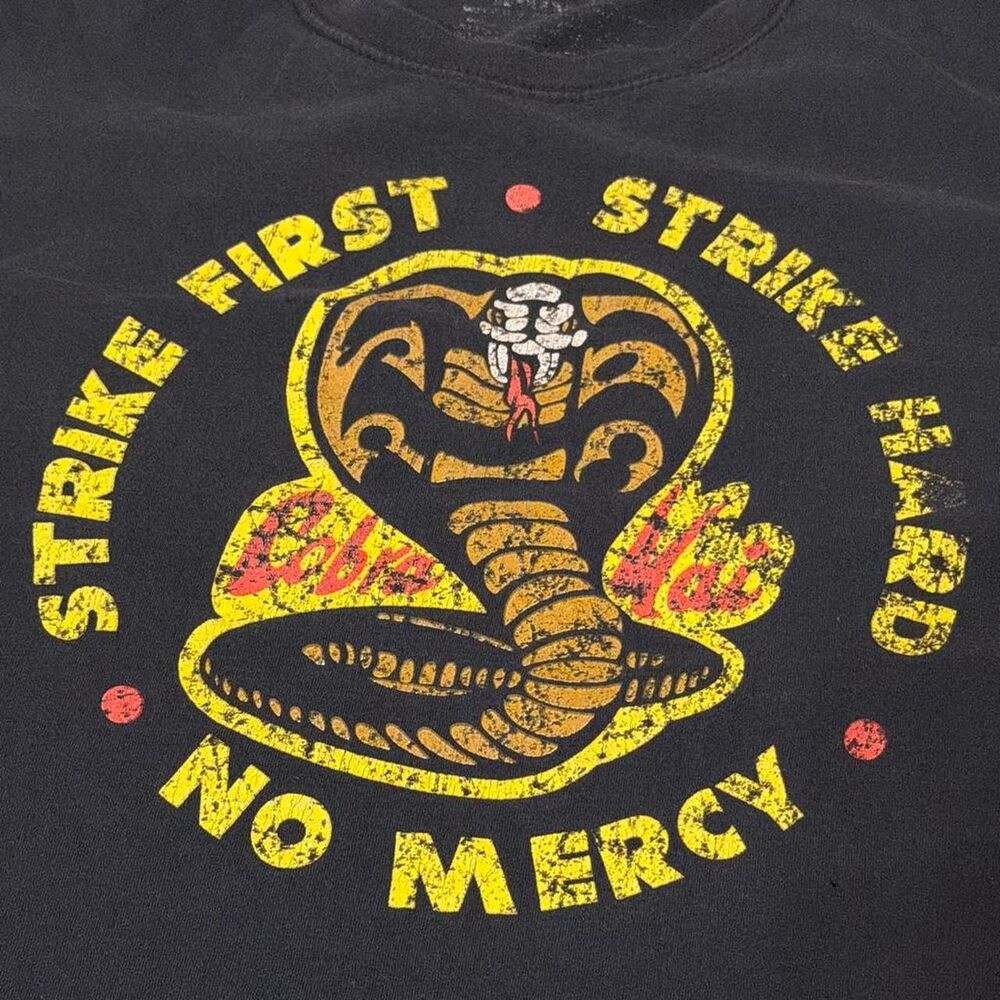 Cobra-kai Men's Black and Navy T-shirt